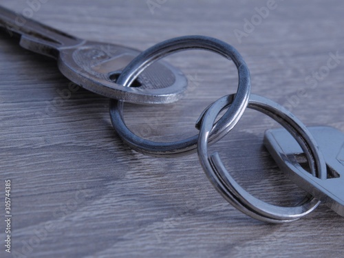 Keys with rings on a desk