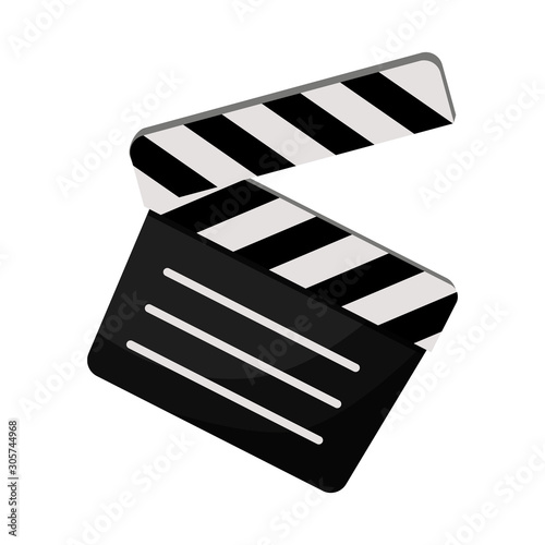 Isolated object of studio and clapper icon. Graphic of studio and cinema stock symbol for web.