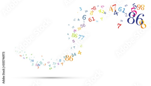 numeri, nuvola di numeri, confusione, gruppo