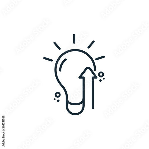 startup light bulb line style icon