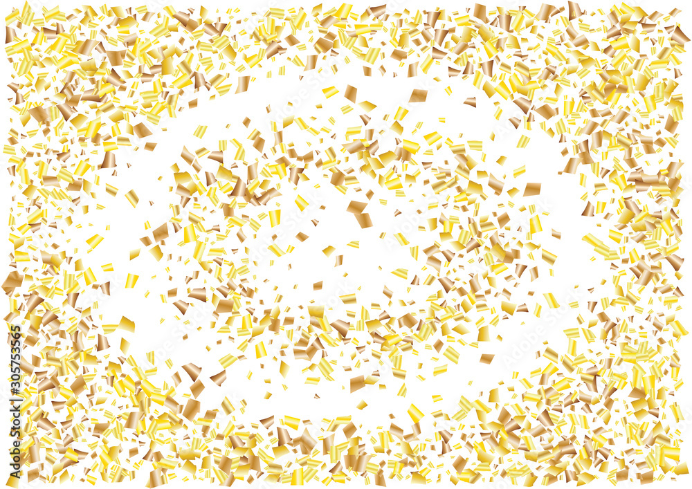 Festive golden rectangle confetti background. Abstract frame confetti texture for holiday, postcard, poster, website, carnivals, birthday and children's parties. Cover confetti mock-up. Wedding card Festive golden rectangle confetti background. Abstract frame confetti texture for holiday, postcard, poster, website, carnivals, birthday and children's parties. Cover confetti mock-up. Wedding card
