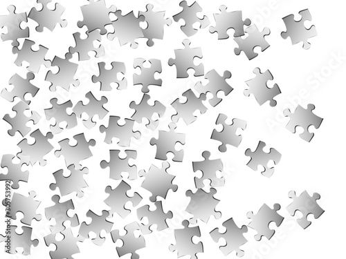 Abstract brainteaser jigsaw puzzle metallic 