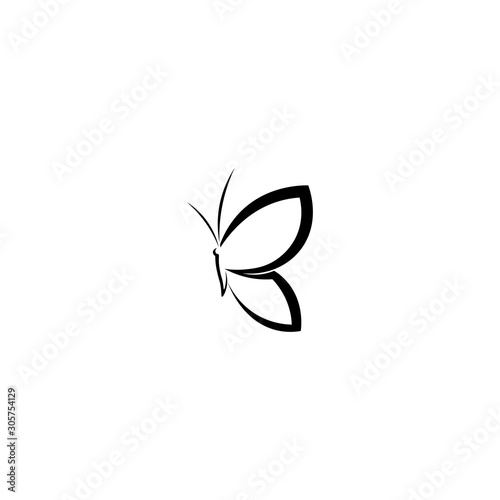 Vector Butterfly conceptual simple colorful icon Logo Vector Animal Insect