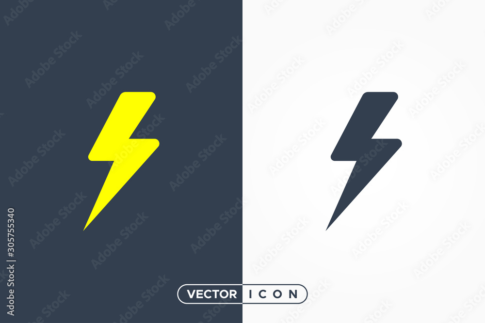 Rounded Flash Icon. Thunderbolt Lightning Power Energy Electricity symbol. Flat Vector Design Rounded Flash Icon. Thunderbolt Lightning Power Energy Electricity symbol. Flat Vector Design