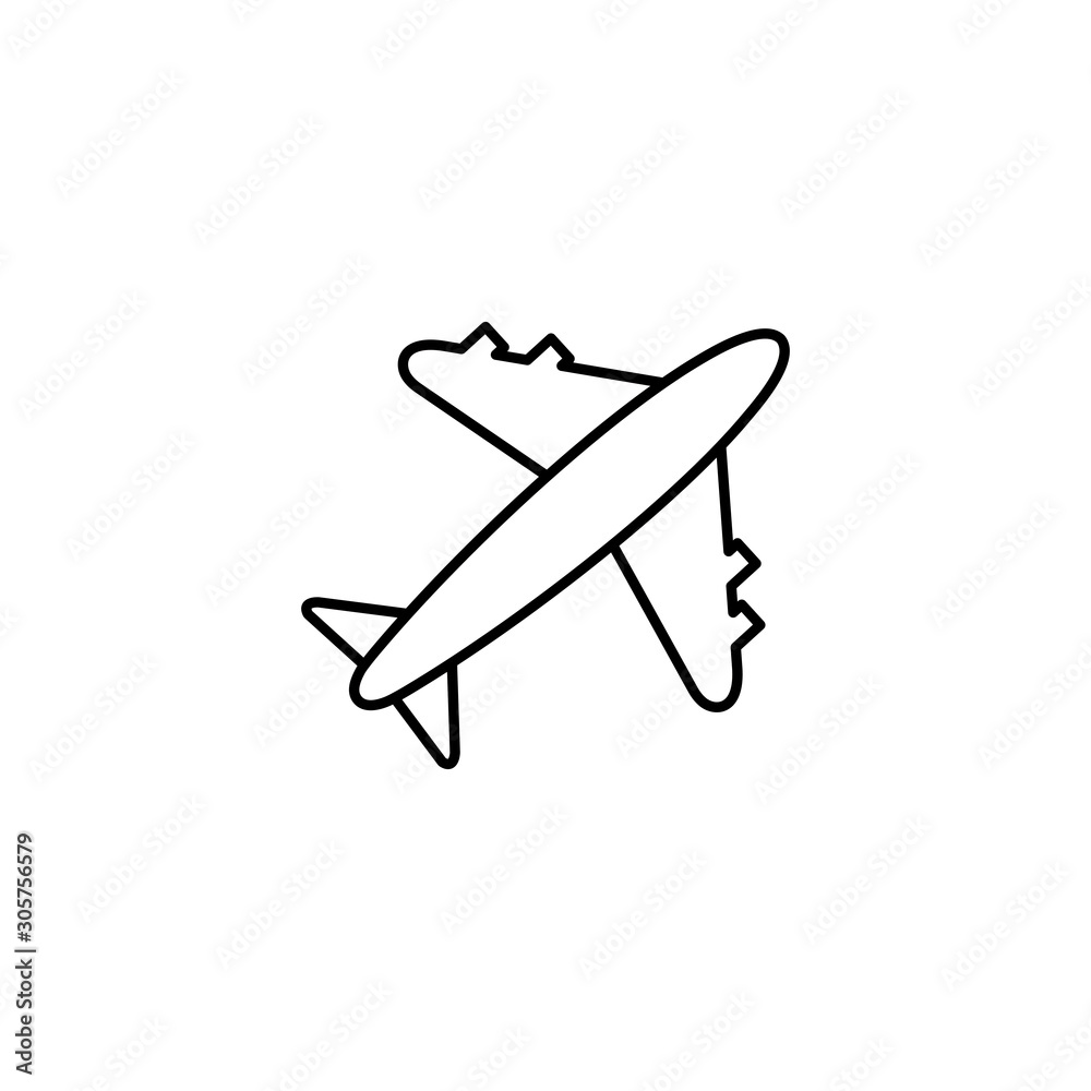 travel airplane line style icon travel airplane line style icon