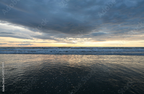 Cloudy sunset at the beach 