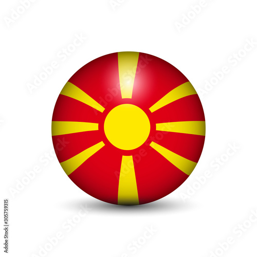 Free Download Flag of Macedonia in the form of a ball isolated on white background. - GFXLoad