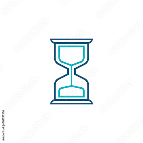 hourglass time line style icon