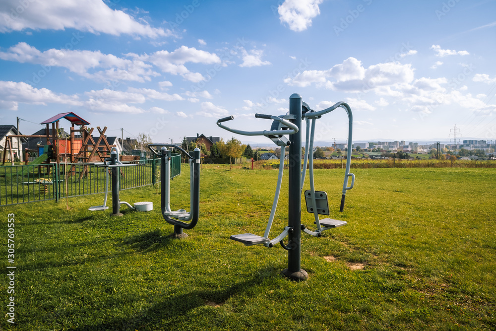 Obraz premium siłownia w parku