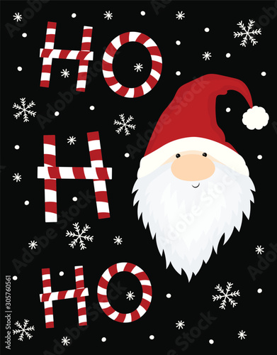 ho ho ho christmas card