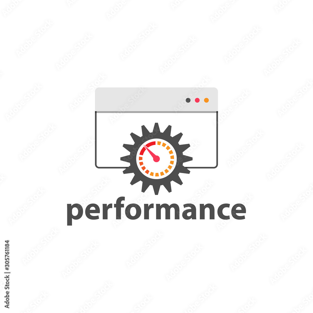 Performance gauge web element vector design image Performance gauge web element vector design image
