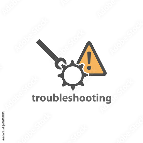 Troubleshoot web element icon vector design image