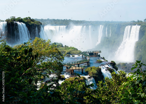 Nice panoramic view of the Iguazu Falls