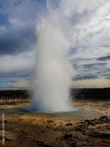 Hot geyser Strokkur in Iceland 