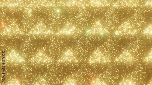 loop, geometric pattern of twinkling waves of golden glitter moves slowly, festive twinkling glittery luxury background, 4k