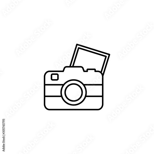 travel camera line style icon