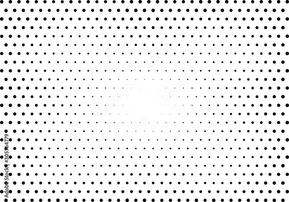 Abstract halftone dotted background. Monochrome pattern with dot and circles.  Vector modern futuristic texture for posters, sites, business cards, cover postcards, interior design, labels, stickers.