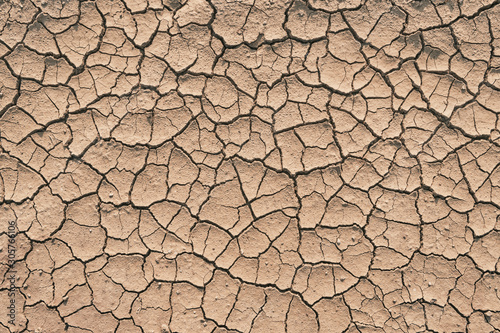 Climate drought, Terrain cracked soil in hot weather
