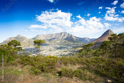View at Table mountain and Lions head, Cape Town, South Africa