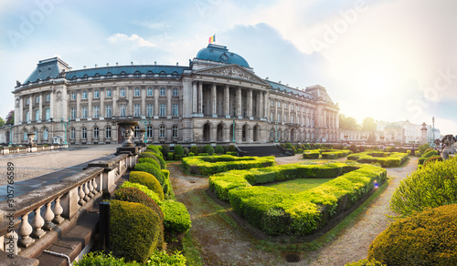 Royal Palace and garden in Brussels, Belgium