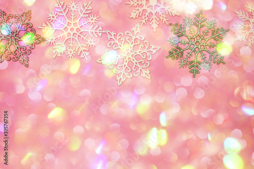 abstract colorful defocused background with festive light bokeh