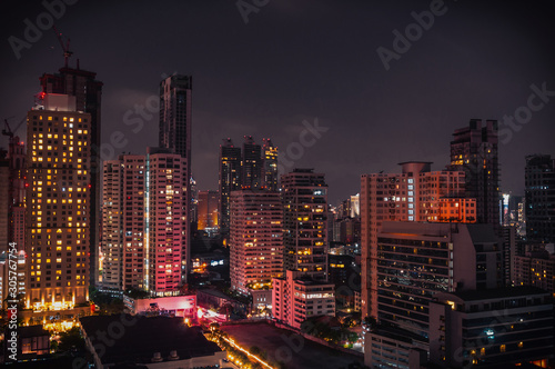 city skyline at night © banlai