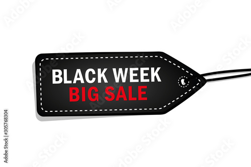 black week big sale promotion label vector illustration EPS10
