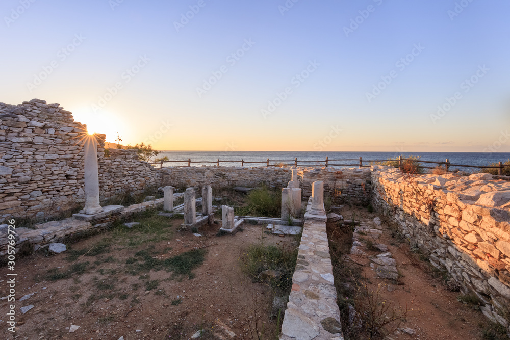 Ruins of ancient village in Archaeological site of Aliki