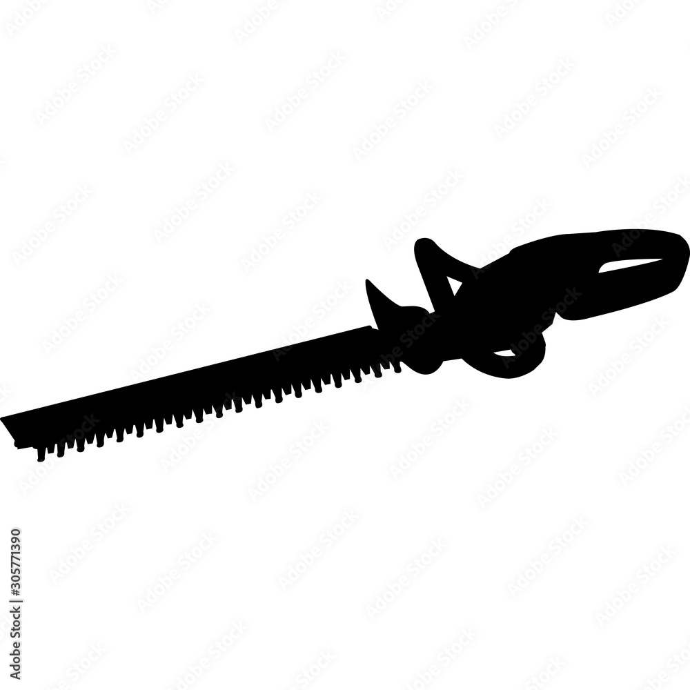 Isolated Gardening Tool Hedge Trimmer Silhouette Vector Illustration Stock  Vector | Adobe Stock