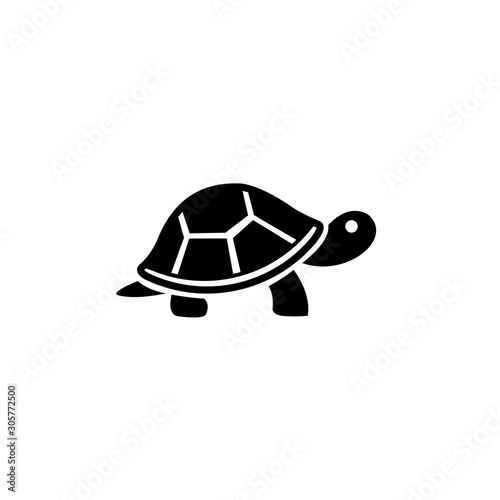 Turtle icon, Sea turtle vector illustration,  Logo for buttons, websites, mobile apps and other design needs, Vector image of contour label  photo