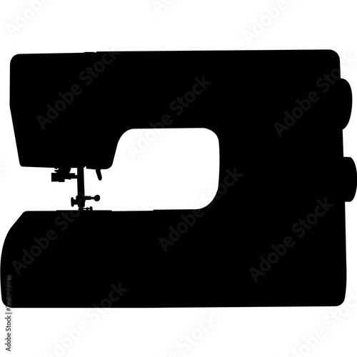 Isolated Sewing Tool sewing-machine Silhouette Vector Illustration