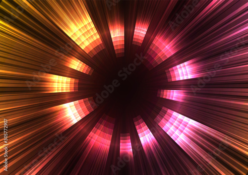 multicolor abstract circle background, digital overlap layer line, simple technology design template, vector illustration