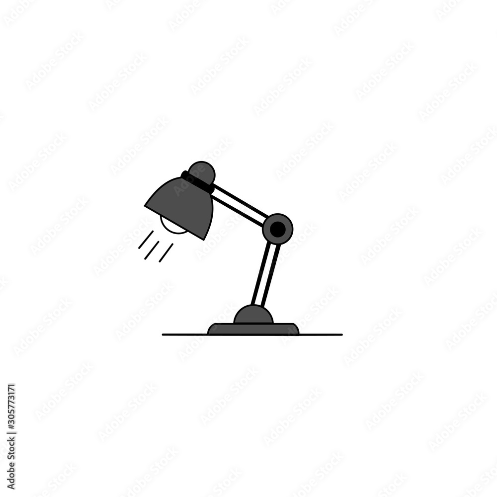 Table office lamp, Desktop electric, Vector illustration flat design, Isolated on white background, design inspiration vector template for education web design or mobile app Table office lamp, Desktop electric, Vector illustration flat design, Isolated on white background, design inspiration vector template for education web design or mobile app