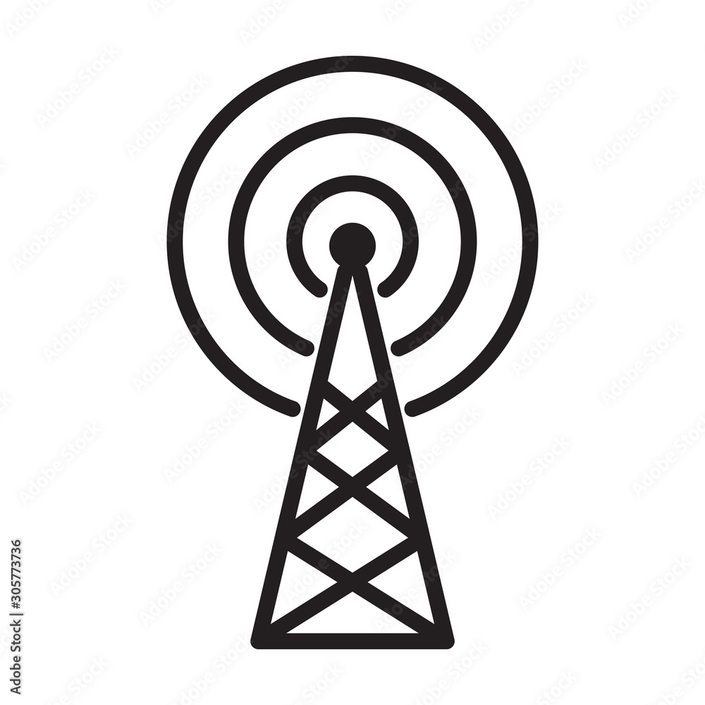 Tower Communication Icon Vector Tower Communication Icon Vector