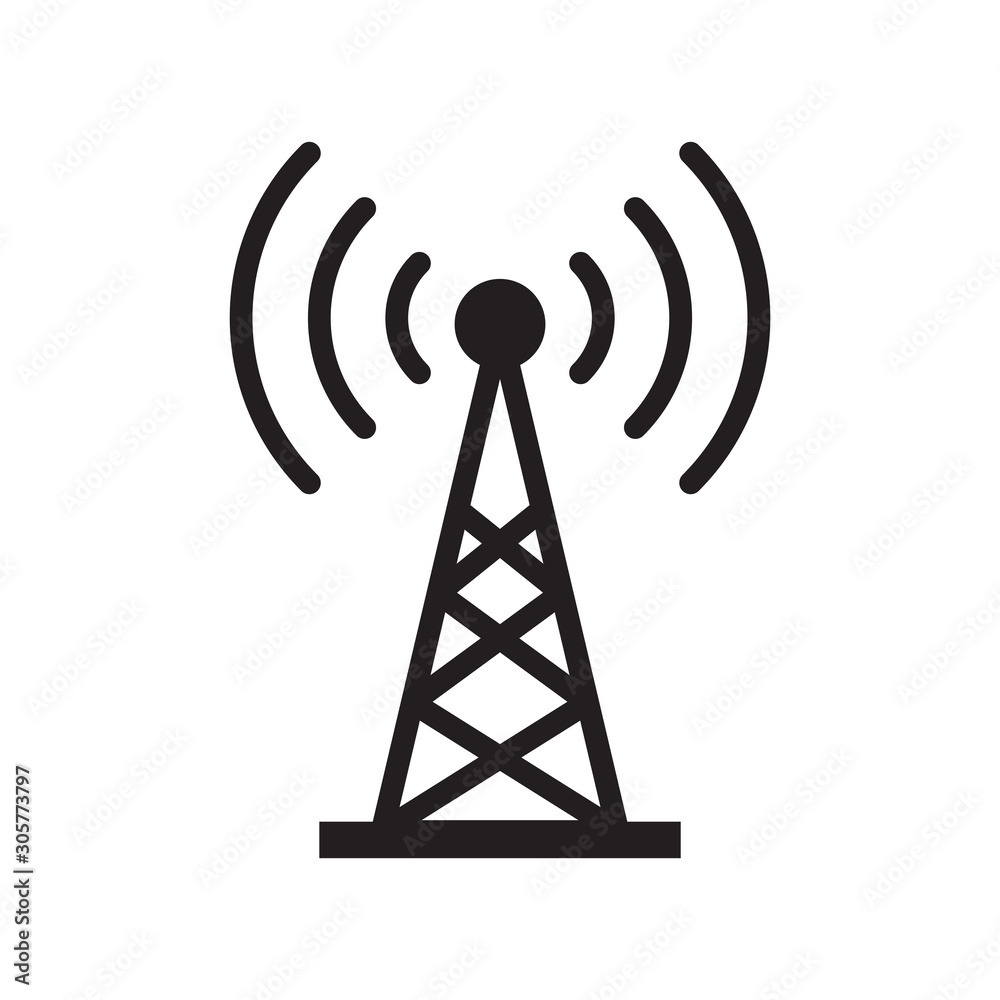 Tower Communication Icon Vector Tower Communication Icon Vector