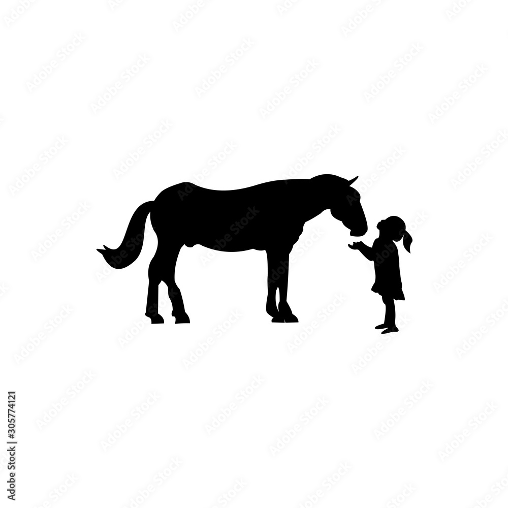 Black silhouette horse wild or domestic animal running , From pets, vet and veterinary icons, Animal icons