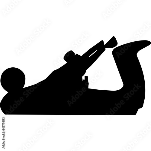 Isolated Woodworking Tool block plane Silhouette Vector Illustration