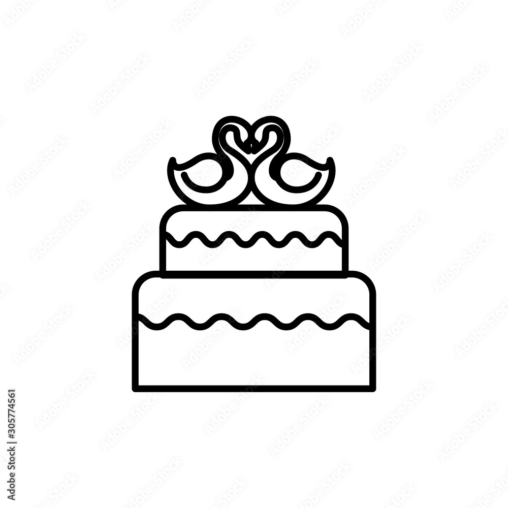 delicious cake line style icon delicious cake line style icon