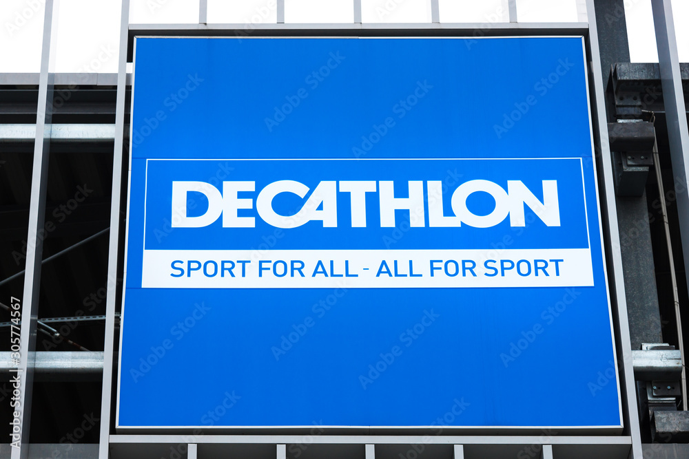 regensburg, bavaria/germany - 21 11 19: decathlon sign in regensburg germany  Stock Photo | Adobe Stock