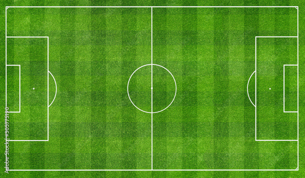Naklejka widok z góry na boisko do piłki nożnej