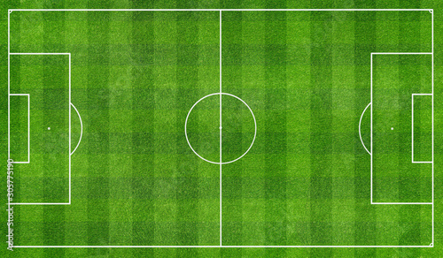 Naklejka widok z góry na boisko do piłki nożnej