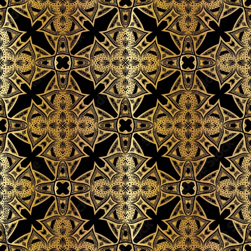 luxury gold batik pattern background , Batik Indonesian is a technique of wax-resist dyeing applied to whole cloth