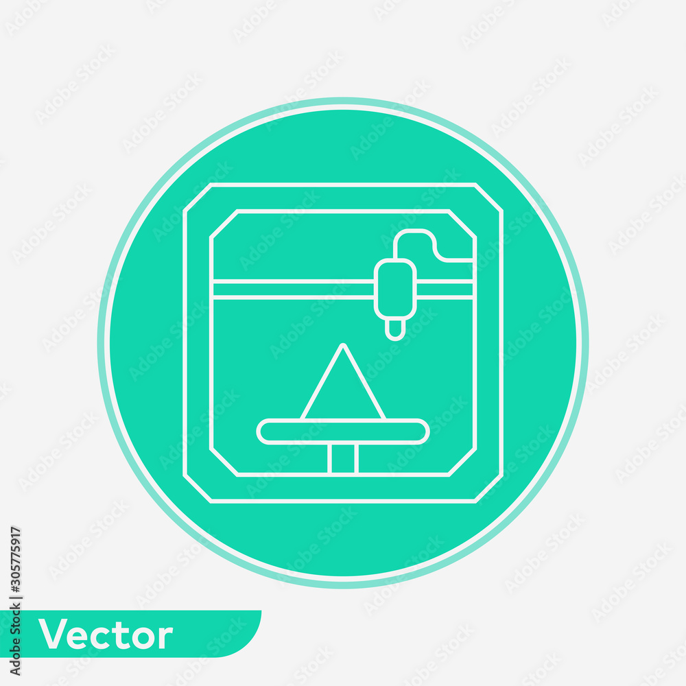 3d printer vector icon sign symbol