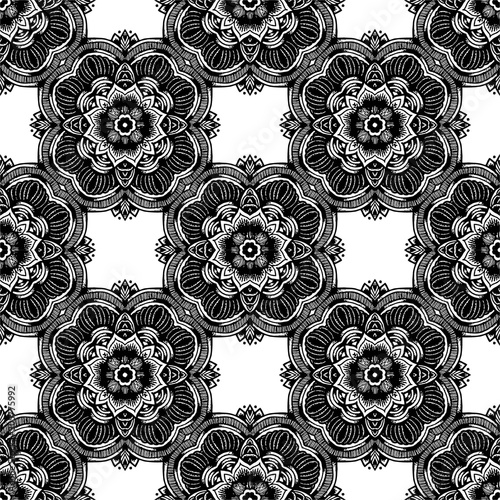 black and white batik pattern background , Batik Indonesian is a technique of wax-resist dyeing applied to whole cloth