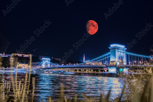 Photography Super blood moon in Budapest