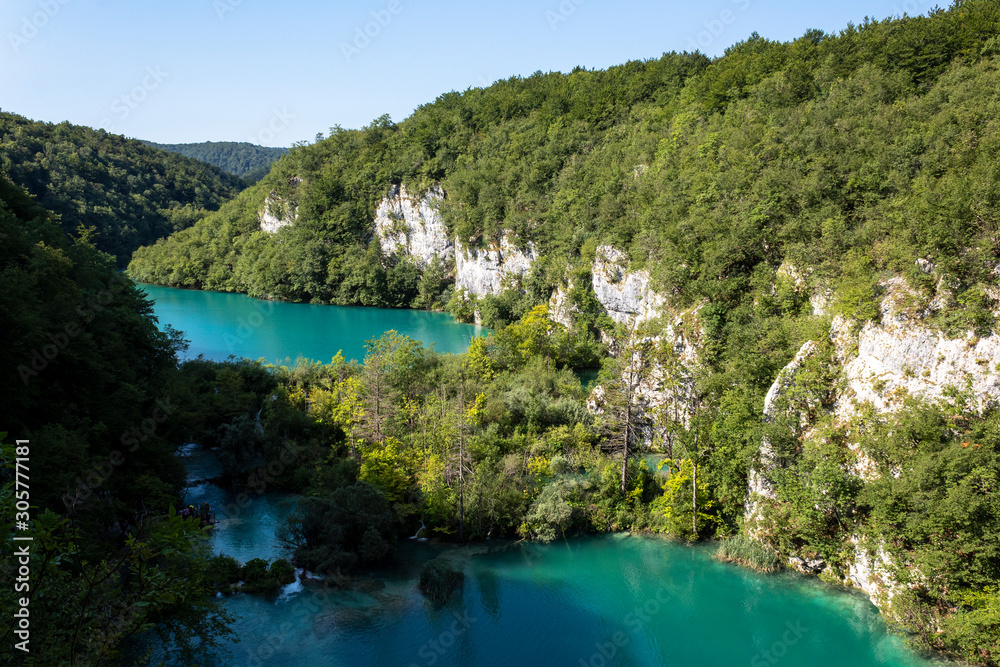 Amazing view on the Plitvice lakes, Croatia