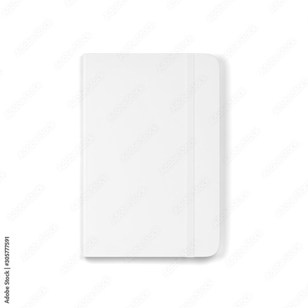 Blank notebook with elastic band closure mockup Blank notebook with elastic band closure mockup