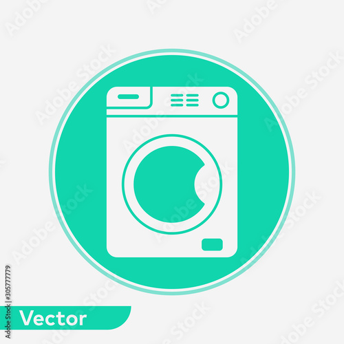 Washing machine vector icon sign symbol