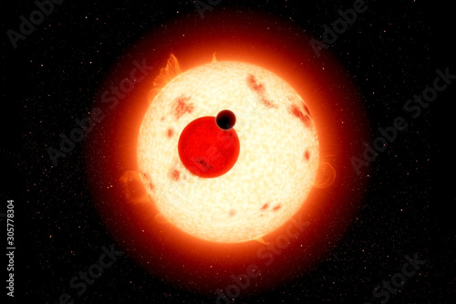Fototapeta Naklejka Na Ścianę i Meble -  Venus against the background of the sun. Elements of this image furnished by NASA