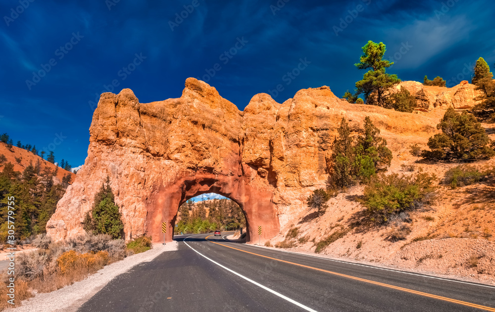 Red Canyon on the Dixie National Forest at the entrance of Bryce Canyon National Park, Utah, USA Red Canyon on the Dixie National Forest at the entrance of Bryce Canyon National Park, Utah, USA